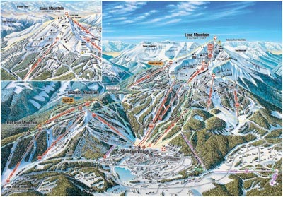 Map of Big Sky, MT by trail.