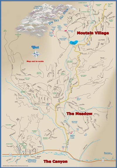 Big Sky, MT road map